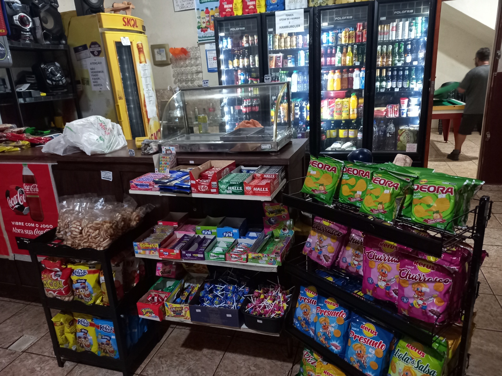 Produtos e conveniência disponíveis no Toledo's Bar